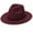 Wine, variant on Oksale Fedora Hats for Women Wide Brim with Adjustable Belt Buckle British Vintage Elegant Woolen Panama Hats Jazz Caps for Business Meeting Navy