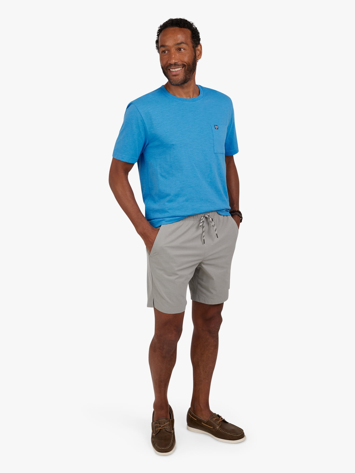 Chaps Men's and Big Men's Pull on Performance Shorts, Sizes S-2XL, 7" Inseam