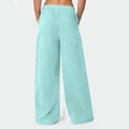 thumbnail image 6 of Dwellite Wide Leg Pants for Women SweatPants Winter Pants Baggy Drawstring Sweatpant with Pockets Sky Blue 2XL, 6 of 7
