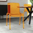 thumbnail image 2 of Silla de comedor LeisureMod Mid-Century Modern naranja transparente, 2 of 9