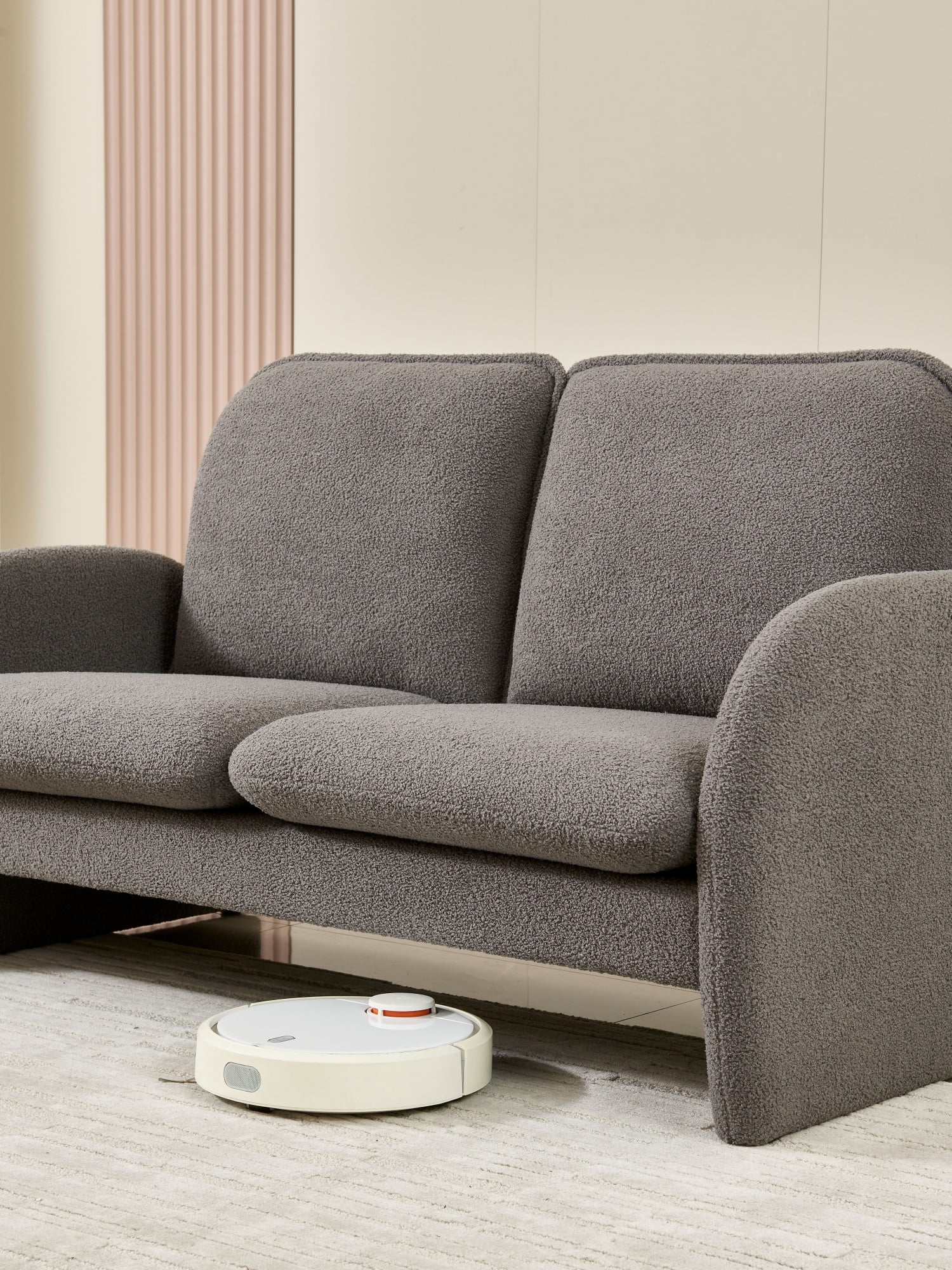 Gewnee 59" Loveseat Sofa Small Couch for Living Room, Sherpa Fabric Upholstered Loveseat Sofa Couch, Small Loveseat Sofa for Apartment, Bedroom