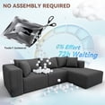 thumbnail image 3 of 109" Modular Cloud Sectional Sofa, 7-in-1 Boneless Couch with Chaise, Zero Assembly Deep Seated Plush Corduroy Sofa for Living Room, 3 of 9