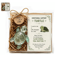 thumbnail image 2 of Original Recycled Glass Support Turtle, Emotional Support & Mindfulness Gift, Handmade Sea Turtle Resin Decor for Friends, Coworkers, Women,(1PCS), 2 of 6