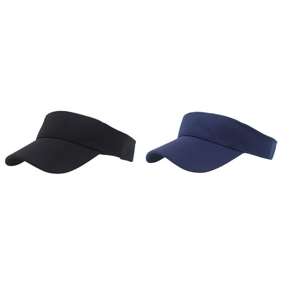 (2-Pack) Kcodviy for Women Sun Sports Flat Bill Hats for Men Visor Beach Adjustable Hat Mens Mesh Hats and Caps Cap Visor- Baseball Caps