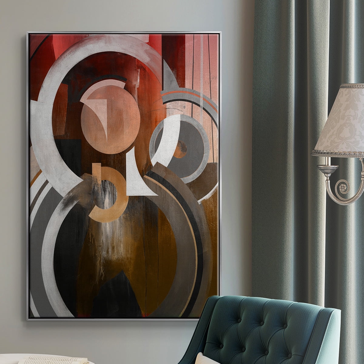 Focal Framed Premium Gallery Wrapped Canvas - Ready to Hang - 25 x 37 - Silver Floating Frame