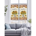 thumbnail image 4 of Reusable Frosted Window Coverings, Sunflower Vintage Window Privacy Film Frosted, Farmhouse Floral Botanical Brown Wooden Sun Blocking Windows Stickers for Kitchen Front Door, 23.6 x 59 Inches, 4 of 9