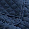 thumbnail image 3 of Bare Home Quilt Set - 3 Piece - Diamond Stitched Bedspread Coverlet - Full/Queen, Dark Blue, 3 of 4