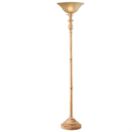 UPC 014817514346 product image for Feiss 1-Light Torchiere, Natural Wood - T1196NW | upcitemdb.com