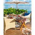 thumbnail image 5 of Outdoor Tablecloth with Umbrella Hole Zipper,Autumn Thanksgiving Pumpkins Hedgehog Waterproof Zippered Table Cloth for Rectangle Tables,Retro Linen Patio Table Covers for Indoor Pinic Party, 5 of 6