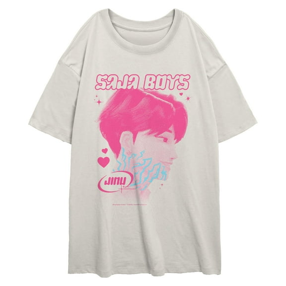 Juniors KPop Demon Hunters Jinu Saja Profile Hearts T Shirt