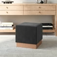 thumbnail image 6 of Seville Classics The Vineyard Collection Cork Storage Ottoman Cushioned Fabric, Padded Seat for Bedroom, Dorm, Loft, Living Room, Entryway, Hallway, Steel Grey, 15" Cube, 6 of 6