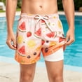 thumbnail image 2 of XAOFW Boys Girls Swim Trunks With Compression Liner Fruit Print Swimming Shorts For Kids Water Activities Stylish Swimwear Bottoms 11-12 Years, 2 of 4