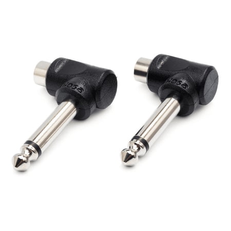 UPC: 0728736014107 | Hosa GPR-123 Right Angle Adaptors  RCA to 1/4 in TS (Pair)