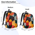 thumbnail image 2 of Vsdgher Geometric Cube Pattern Art Print Canvas Backpack Travel Rucksack Unisex Knapsack 15.7/17.7Inch Laptop Backpack for Work,College-Medium, 2 of 5
