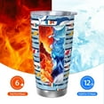 thumbnail image 5 of KLL Fish And Shark Print 40oz Stainless Steel Insulated Car Cup with Spillproof Lid - Keep Your Drink Hot or Cold on the Go-Without Straw, 5 of 8