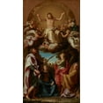 thumbnail image 2 of Batoni, Pompeo Girolamo 15x24 White Modern Wood Framed Museum Art Print Titled - Christ in Glory with Saints Celsus, Julian, Marcionilla and Basilissa, 2 of 4