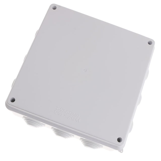 Plástico Prueba de Polvo Terminales IP65 a Prueba de Agua Caja de Conexiones Caja de Proyecto Eléctrico Duradero para Electrónica 200x200x80 mm Soledad Caja de caja impermeable