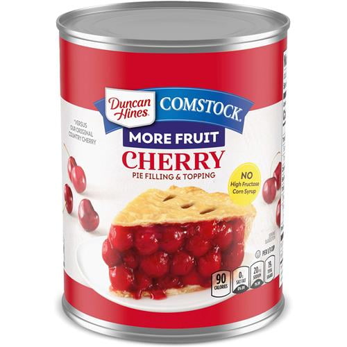 Duncan Hines Comstock More Fruit Pie Filling & Topping Cherry, 21 Oz Can - Pack of 2