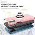 thumbnail image 4 of SZMLOGB Phone Case for iphone 13 Pro Max(6.7") with Ring Holder Shock Resistant Scratch Resistant PC Silicone Heavy Duty Protective Case-pink, 4 of 6