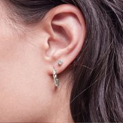 Unique Moments Lab Grown Diamond Accents Stud Earrings for Women | Sterling Silver Jewelry | Gift for Women Men