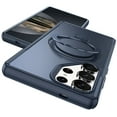 thumbnail image 2 of ELEHOLD Case For Samsung Galaxy S25 Ultra Slim Magnetic Shockproof Rugged Cover, With Adjustable Ring Stand, MagSafe Compatible, Darkblue, 2 of 7