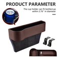 thumbnail image 4 of destyer Auto Car Seat Multifunctional Organizer Storage Box for Cellphones Keys Brown, 4 of 7