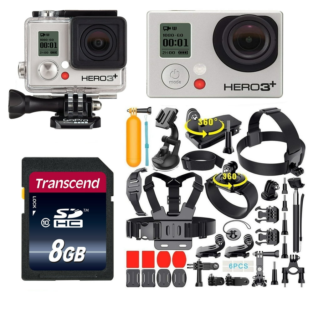 GoPro HERO3+ Silver Edition Action Sport Camera Camcorder With 35In1