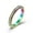 Multicolor, variant on Clear Cubic Zirconia Rotating Finger Ring Titanium Steel Eternity Spinner R10