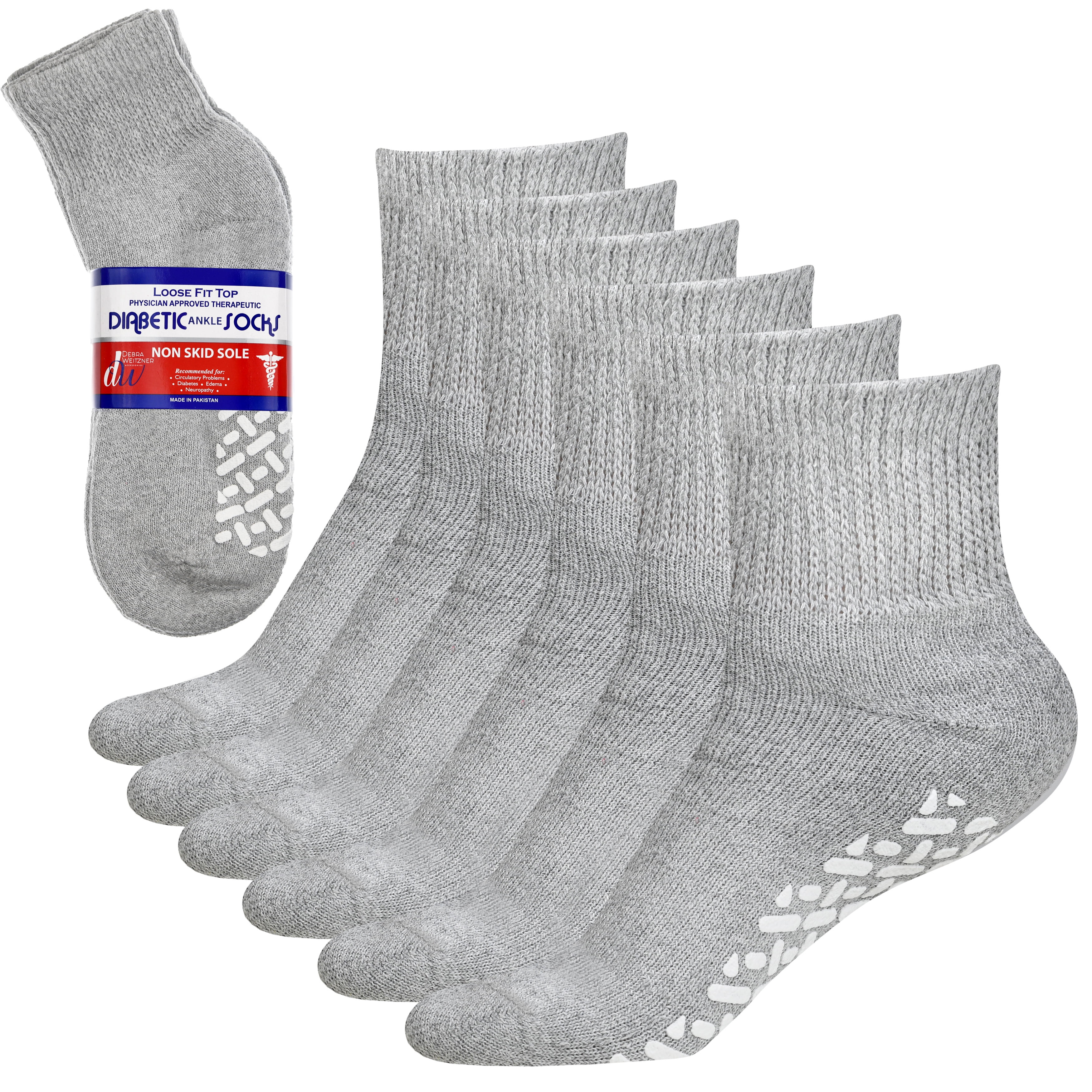Debra Weitzner Non-Binding Loose Fit Sock Non-Slip Diabetic Socks for Men a... 