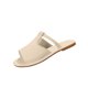 thumbnail image 1 of Zapatos Negros de Mujer de Moda Y Versátil Color Sólido Peep-Toe Plus Tamaño Primavera Y Verano Estilo Moderno Y Cómodo Open-Toe Zapatillas Planas Zapatos de Trabajo Blancos, 1 of 5