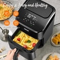 thumbnail image 5 of DEIME Air Fryer 4 Qt, Small Airfryer Digital Space Saving Compact, Bake, Reheat, Roasts for Quick Easy Meals, Mini Compact & Quiet, Nonstick & Dishwasher Safe Basket (Black), 5 of 7