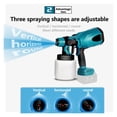 thumbnail image 4 of 800ML Electric Spray Gun Cordless Paint Sprayer Auto Steel Coating Airbrush Compatible For 18V Battery Without Battery ,Durable Build, 4 of 7