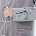thumbnail image 5 of YueHuiYing Man Solid-Color Chinese Hanfu Tang-style Pocket Long Sleeve Stand-Up Collar Relax Fit Jacket, 5 of 8