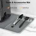 thumbnail image 2 of 24x16" Silicone Heat Resistant Mat | XL Counter Protector for Air Fryer, Oven & Microwave | Fits Ninja & Cosori | Gray, 2 of 7