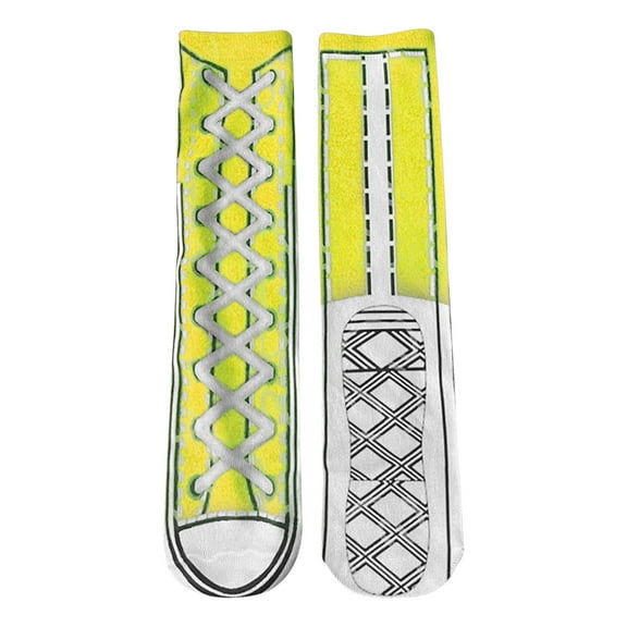 Herrnalise 3D Double-sided Printed Socks Simulation Canvas Shoes And Socks Funny Novelty Canvas Shoes Stockings Men And Women Printed Stockings