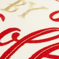 thumbnail image 3 of Rizzy Home Holiday Ivory/Red Sentiment - "Jolly By Golly" Cotton 20"x20" Poly Filled Decorative Throw Pillow, 3 of 5