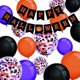 thumbnail image 2 of Globos de Halloween de 12", globos para fiesta de Halloween, globos de helio, confeti morado, naranja y negro, 2 of 5