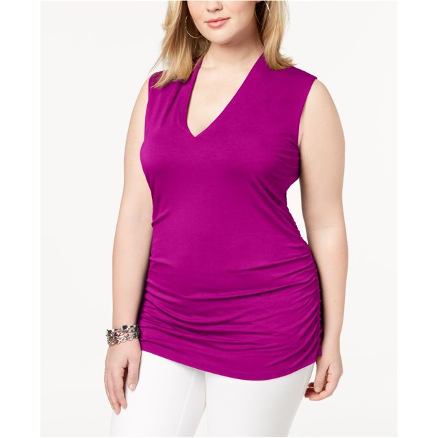 Camiseta sin mangas I-N-C para Mujer Rosa Pequeña