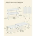 thumbnail image 3 of Set of 2 Metal Kitchen Counter Shelves - Stackable, Expandable Spice Racks, Cabinet & Countertop Organizers, Shelf Risers for Space Saving, White, 3 of 6