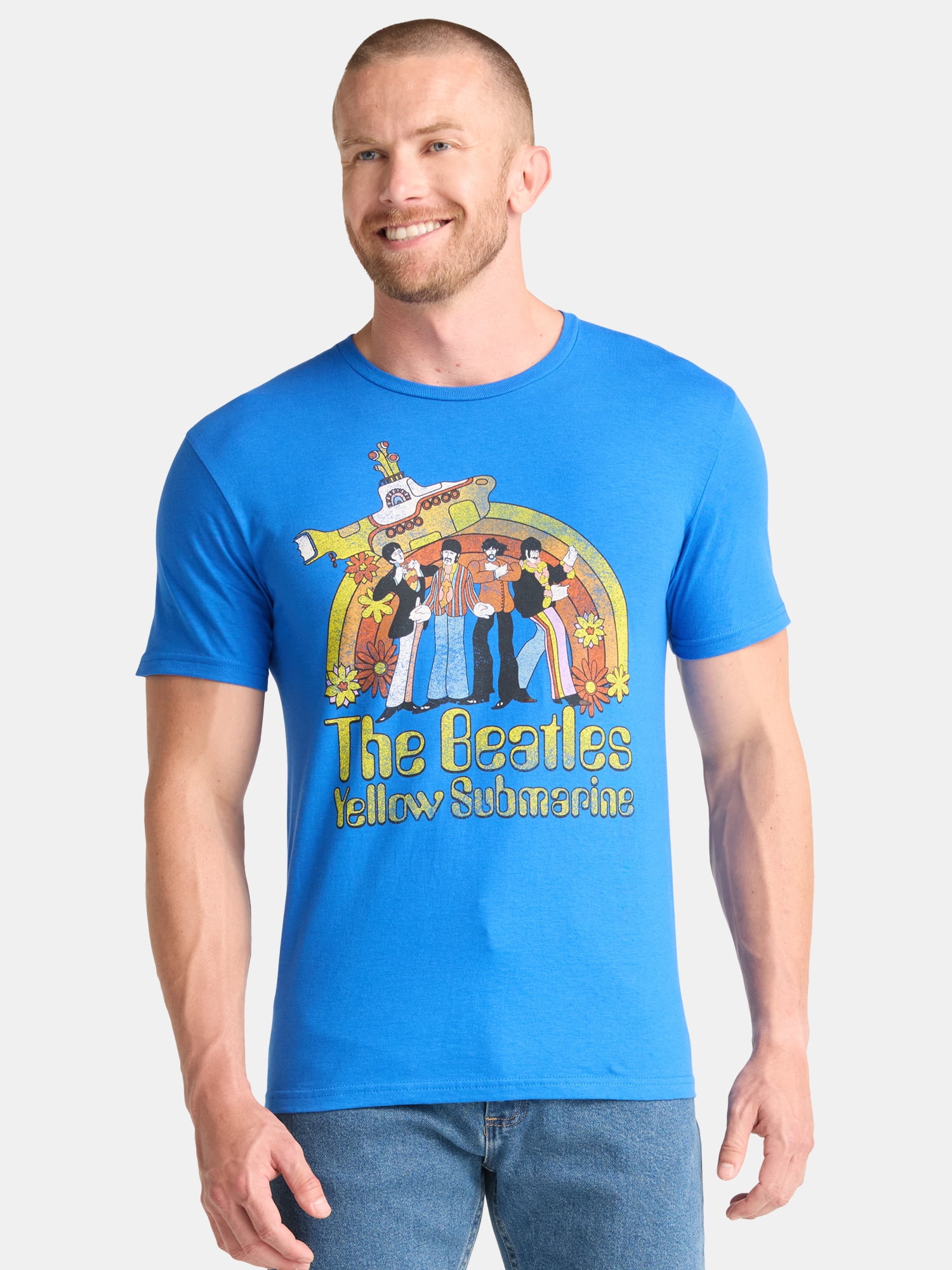 The Beatles Men's and Big Men's Cotton Graphic Tee, 2-Pack, Sizes S-3XL