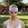 thumbnail image 2 of Unique Bargains 1 Pc Soft Wig Edge Fixing Headband Solid Color Wig Grip Band 23.62"x1.57" Purple, 2 of 6