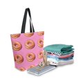 thumbnail image 2 of FORMRS Womens Canvas Tote Bag with Zipper Inner Pocket Shoulder Handbag, Pink Doughnuts, 2 of 7