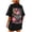 Black, variant on Womens Pullover Oversized Graphic Baggy Summer Tops,Pink,XL