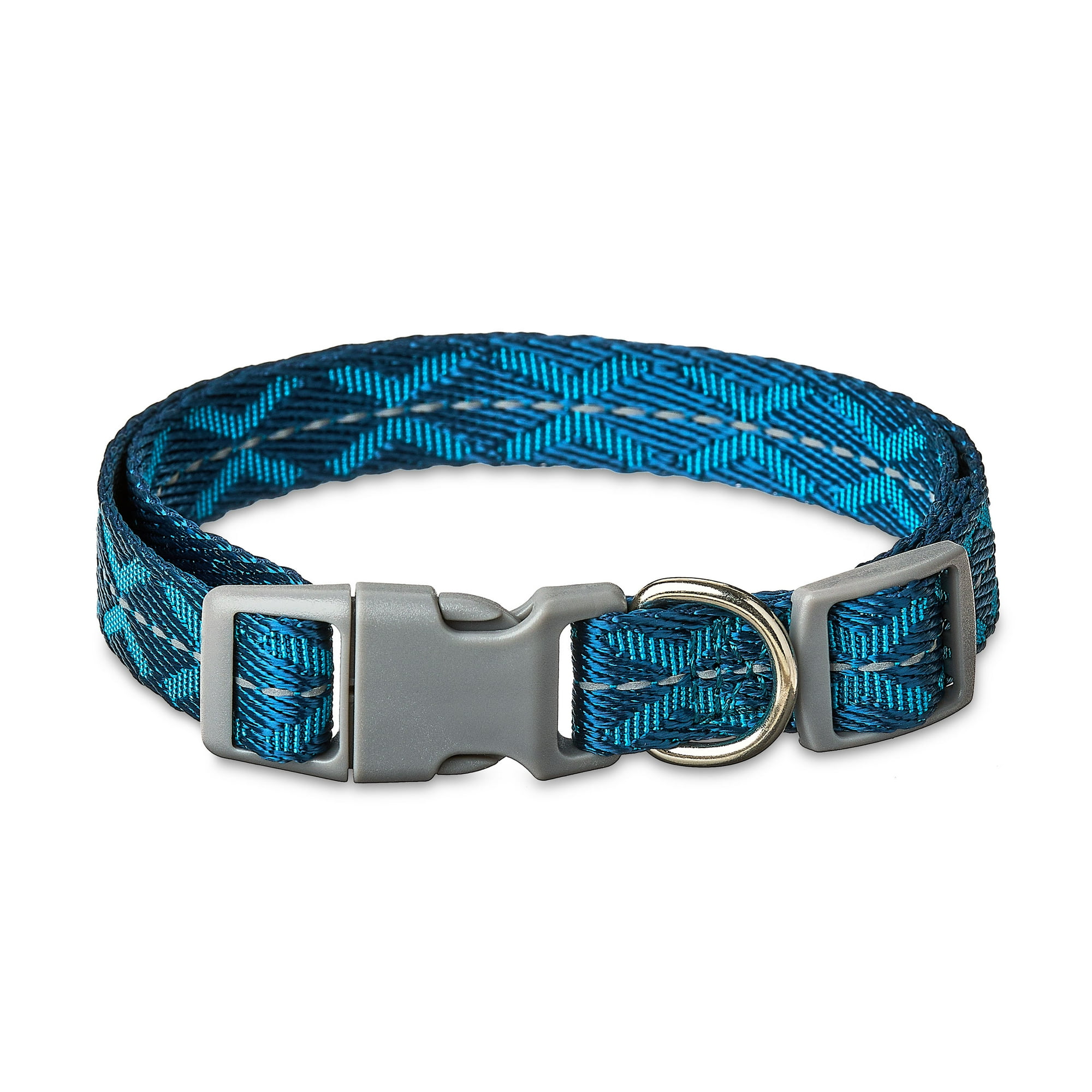 Vibrant Life Reflective Adjustable Dog Collar, Blue, S