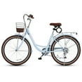 thumbnail image 1 of VIRIBUS 26" Women's Cruiser Bike 7 Speed Beach & City Bicycle with Basket Rack Blue, 1 of 11