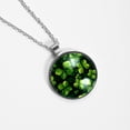 thumbnail image 4 of Saint Patrick's Day Women's Glass Design Circular Pendant Necklace - Sparkle and Shine with this Elegant Necklace, 4 of 5