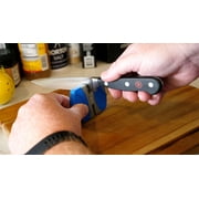 DMT PocketSharp Coarse & Fine Knife Sharpener, Simplistic & Portable Sharpening / Secure-Grip Nonslip Control Pads / Included Beaded Lanyard Chain