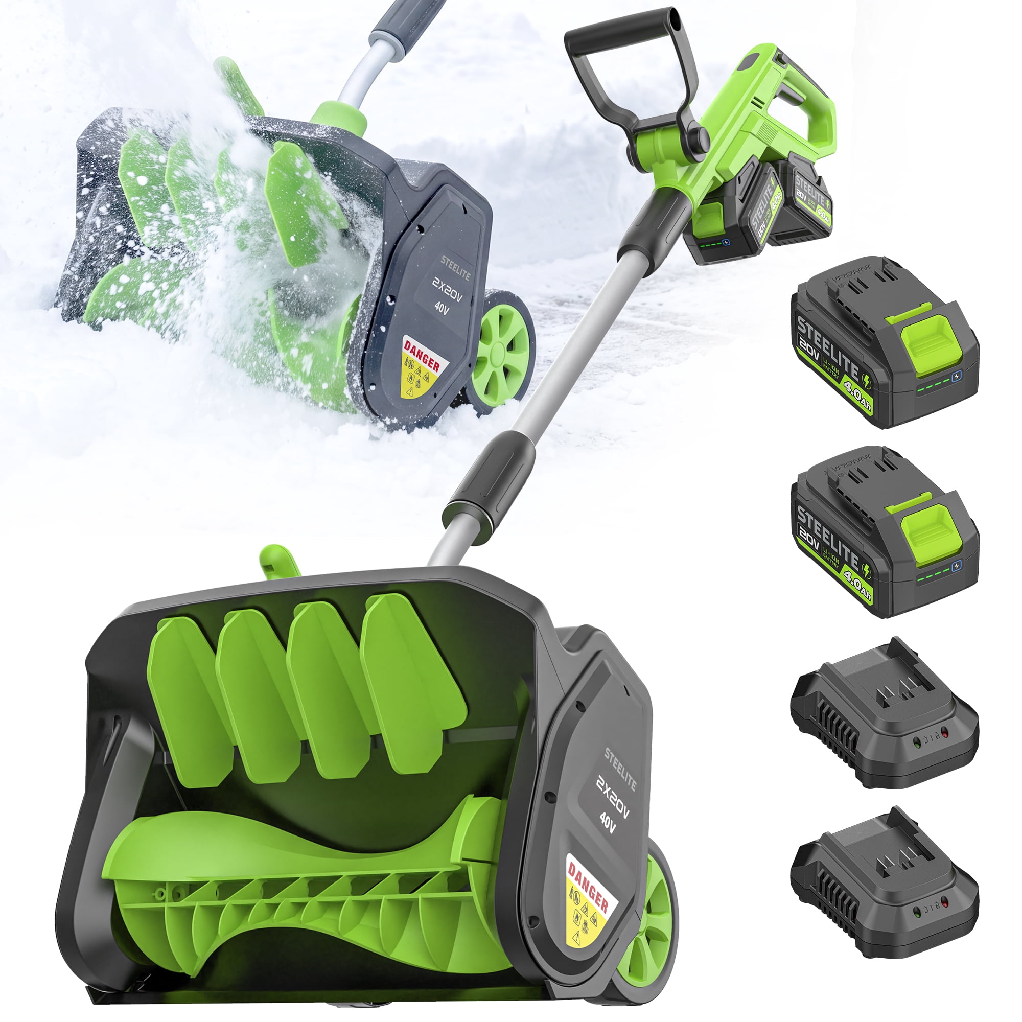 ZEGJAW 40V 20-Inch Snow Blower Cordless, Electric Snow Blower with