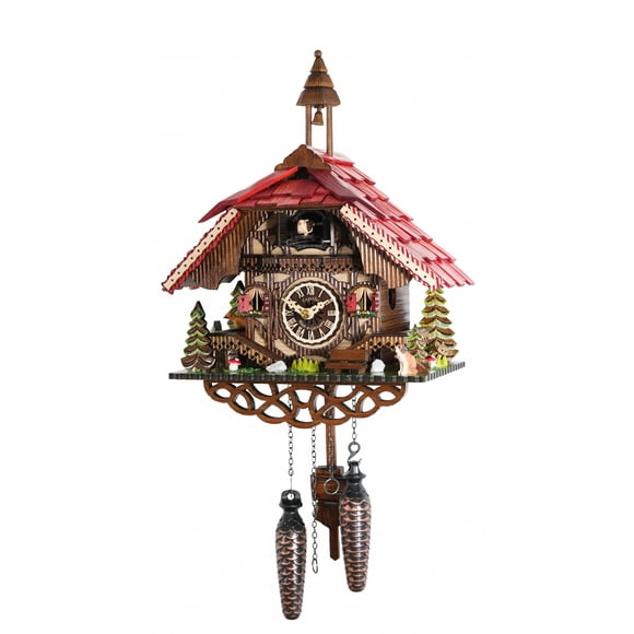 Horloge Coucou Quartz Maison Forêt Noire avec Chien par ISDD