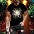 thumbnail image 3 of Rvwovn Men's Fireworks Graphic Shirt - Short Sleeve Button Down Tops for Beach, Holiday and Casual, 3 of 5